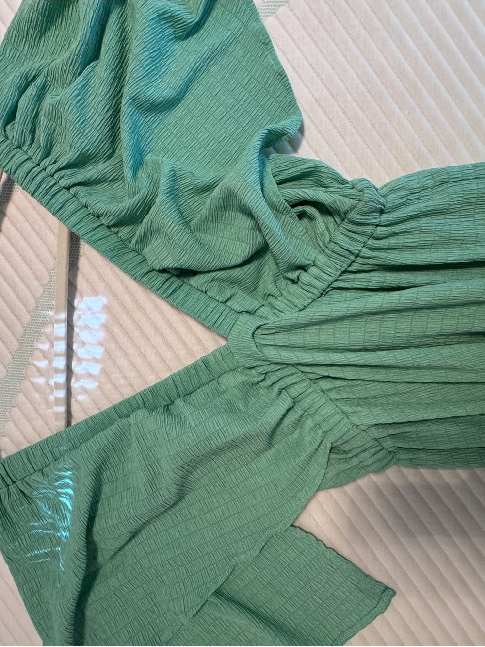 Lemon Olive Green V-Neck Maxi Dress with Flutter Sleeves - Picture 3 of 7
